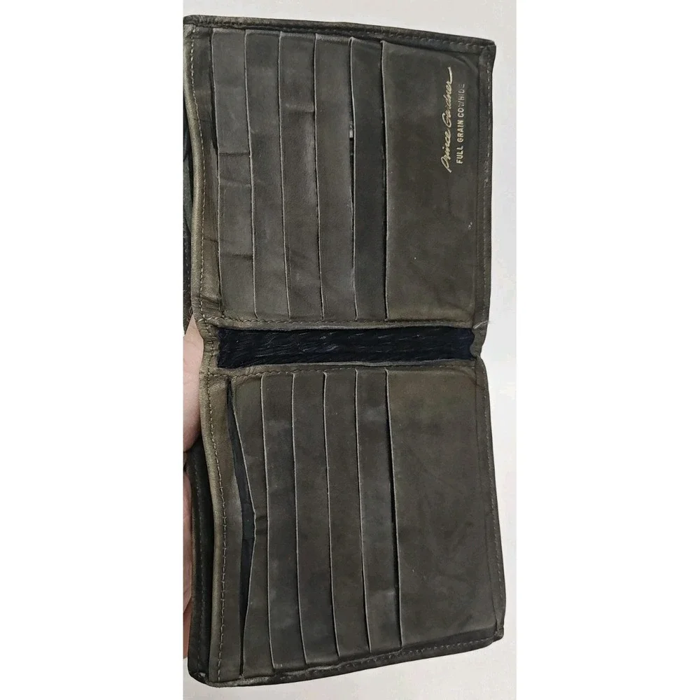 Mens Brown Wallet PRINCE‎ GARDNER Vintage Full Grain Leather American Made